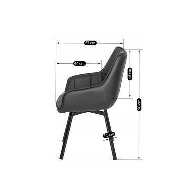 Стул поворотный MEBEL ELITE LUNA Черный фотография