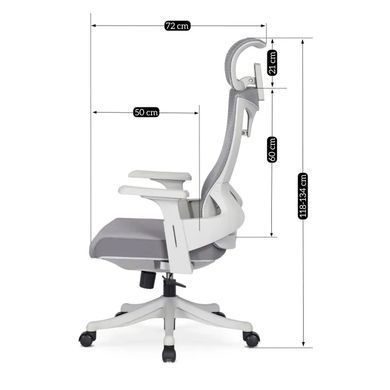 Стілець офісний обертовий MEBEL ELITE CARET 2 сірий фотографія