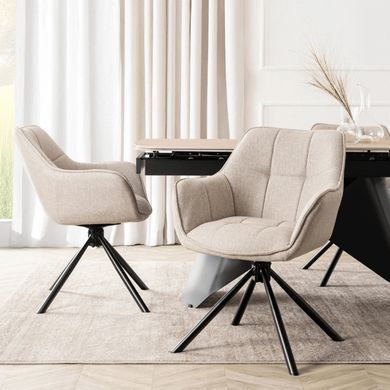 Стілець поворотний MEBEL ELITE PEONY 2 Беж фотографія