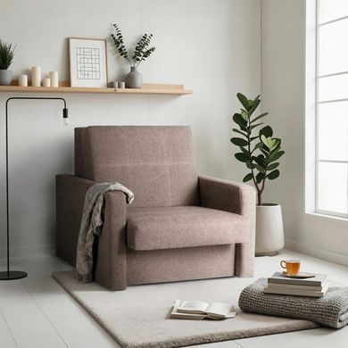 Кресло раскладное MEBEL ELITE MILAN 1, 98 см MEBEL ELITE Беж/ткань фотография