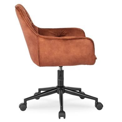 Стул офисный поворотный бархатный MEBEL ELITE MILAN 2 Velvet Красный / Черный фотография