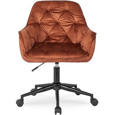 Стул офисный поворотный бархатный MEBEL ELITE MILAN 2 Velvet Красный / Черный фотография