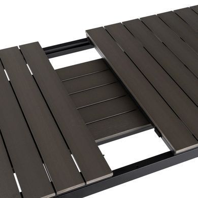 Стол Раскладной обеденный ARGOS MEBEL ELITE 140(180)х90 Темно-серый дуб/черный фотография