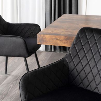 Стул бархатный MEBEL ELITE BRESSO Velvet Черный фотография