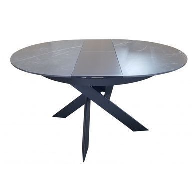 Стол раскладной MOON BLACK MARBLE Concepto 110(140)x110 Керамика Матовый Черный фотография