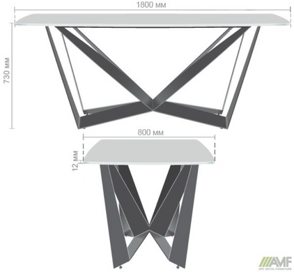 Стіл обідній William AMF 180X80 ceramics Emperadoro фотографія