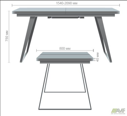 Стіл розкладний Rochester AMF 154(209)X80 Горіх Антік фотографія