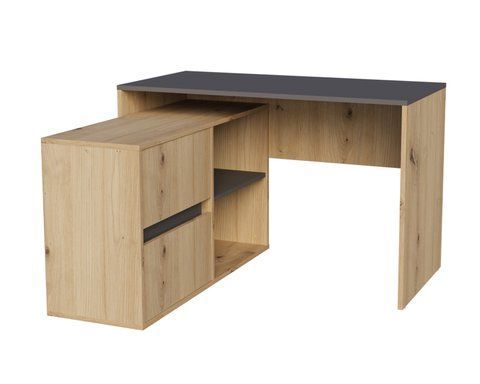 Стол компьютерный TWIN DA Intarsio Дуб Артизан/Антрацит фотография