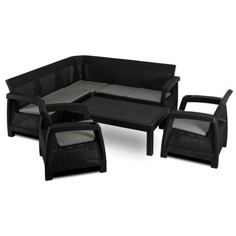 Комплект садовой мебели MEBEL ELITE INDIANAЧерный