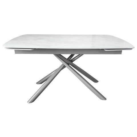 Стіл розкладний PALERMO GREY ROCK Concepto 140(200)x90 Кераміка Глянець Сірий фотографія