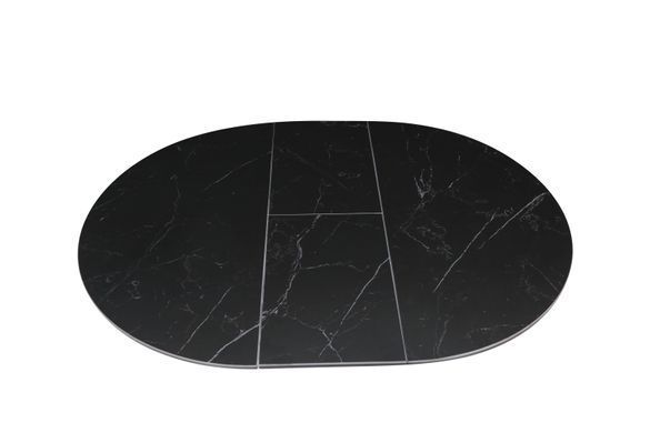 Стіл розкладний GENEWA CERAMIC Intarsio 105(140)x105 чорний/чорний фотографія