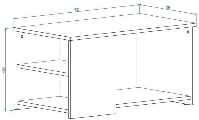 Журнальний столик T3 D Intarsio 90x50 Дуб Харбор Еспрессо фотографія