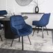 Стілець поворотний оксамитовий MEBEL ELITE LUNA Velvet Темно-синій