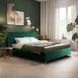 Ліжко двоспальне оксамитове MEBEL ELITE MARCELO Velvet 160x200 см Зелений