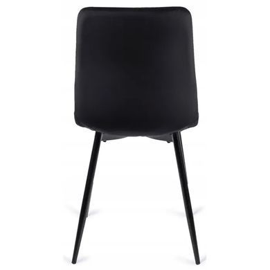 Стілець оксамитовий MEBEL ELITE PERU Velvet, Чорний фотографія