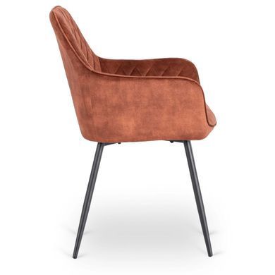 Стілець оксамитовий MEBEL ELITE BRESSO Velvet Рудий фотографія