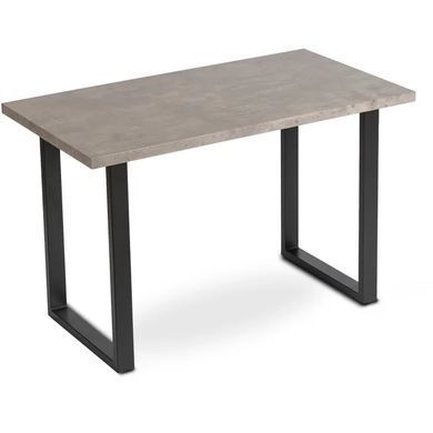 Стол MEBEL ELITE ALTE 120х65 см Бетон / черный фотография