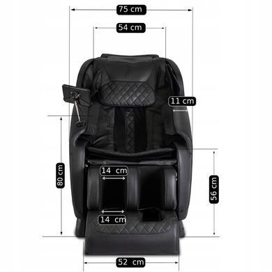Массажное кресло MEBEL ELITE RX ULTRA PRO MAX экокожа черный фотография