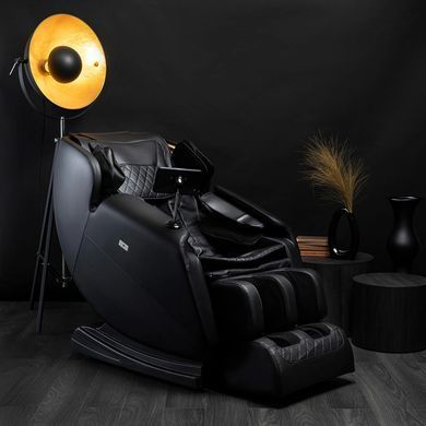 Массажное кресло MEBEL ELITE RX ULTRA PRO MAX экокожа черный фотография