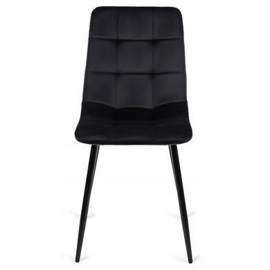 Стілець оксамитовий MEBEL ELITE PERU Velvet, Чорний фотографія
