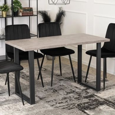Стол MEBEL ELITE ALTE 120х65 см Бетон / черный фотография