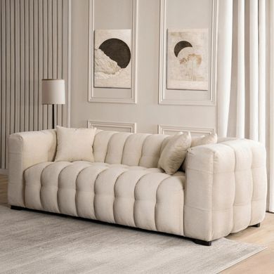 Софа MODERNO 3S MEBEL ELITE 235 см ткань Кремовый фотография