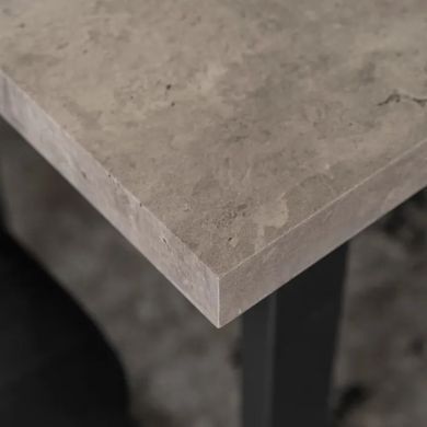 Стол MEBEL ELITE ALTE 120х65 см Бетон / черный фотография