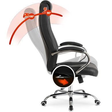 Стілець офісний поворотний MEBEL ELITE MILO екошкіра Чорний фотографія