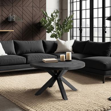 Журнальний столик MEBEL ELITE LINCOLN 80x80&nbsp;Чорний фотографія
