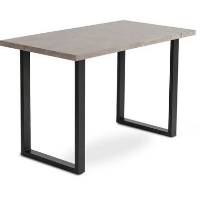 Стол MEBEL ELITE ALTE 120х65 см Бетон / черный фотография