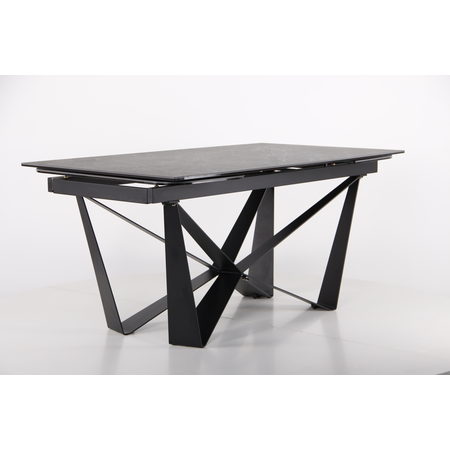 Стіл розкладний Vincent black AMF 160(240)X90 сeramics Calacatta nero фотографія