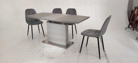 Стіл розкладний TML-850 VETRO 110(150)x70 Айс Грей фотографія
