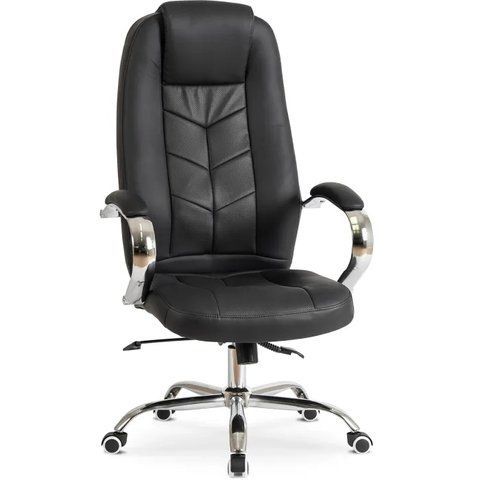 Стул офисный поворотный MEBEL ELITE MILO экокожа Черный фотография