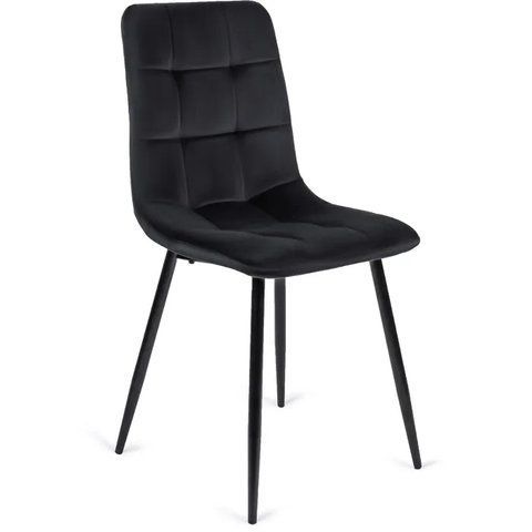 Стул бархатный MEBEL ELITE PERU Velvet, Черный фотография