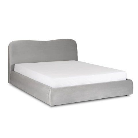 Кровать двуспальная MEBEL ELITE BRISTOL 180x200 см Серая фотография