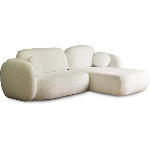 Угловой диван MEBEL ELITE OLE 250 см Кремовый (правый) фотография