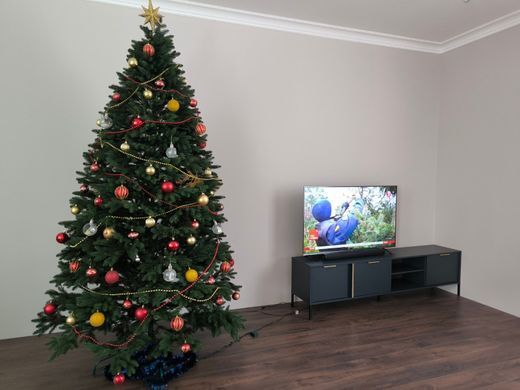 Тумба під телевізор Perfect Home Ларс / Lars 3-дверна 3D/203 Антрацит фотографія