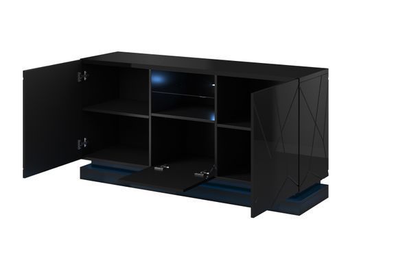Комод QIU Cama 150 2D1K Чорний фотографія