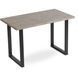 Стол MEBEL ELITE ALTE 120х65 см Бетон / черный
