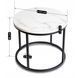 Журнальний столик CONNY MEBEL ELITE 53x53 Білий мармур