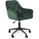 Стілець офісний поворотний оксамитовий MEBEL ELITE MILAN 2 Velvet Зелений / Чорний