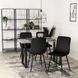 Стол MEBEL ELITE ALTE 120х65 см Бетон / черный