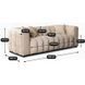 Софа MODERNO 3S MEBEL ELITE 235 см ткань Кремовый