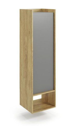 Витрина MOBIUS REGAL 1D Halmar Натуральный Гикори/ Пыльно-Серый фотография