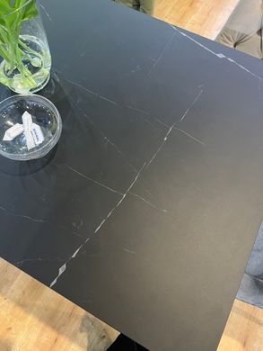 Стіл Обідній SAMANTA Signal 160(240)X90 Чорний Мармур / Чорний мат фотографія