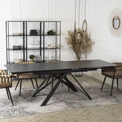 Стол раскладной MEBEL ELITE MAXIME 160(240)х91 см Черный мрамор фотография