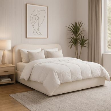 Ліжко двоспальне MEBEL ELITE BRISTOL 160x200 см Кремовий фотографія