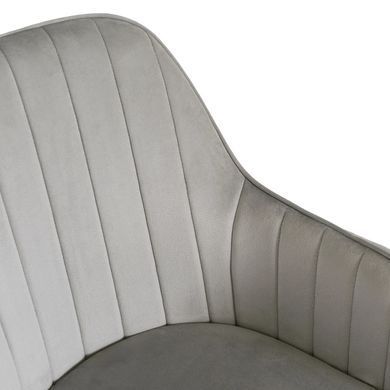 Стул офисный поворотный бархатный MEBEL ELITE TOM Velvet Серый фотография