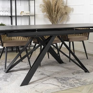 Стол раскладной MEBEL ELITE MAXIME 160(240)х91 см Черный мрамор фотография
