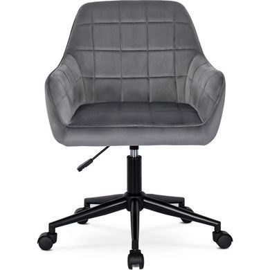 Стілець офісний поворотний оксамитовий MEBEL ELITE LUCY Velvet Сірий фотографія